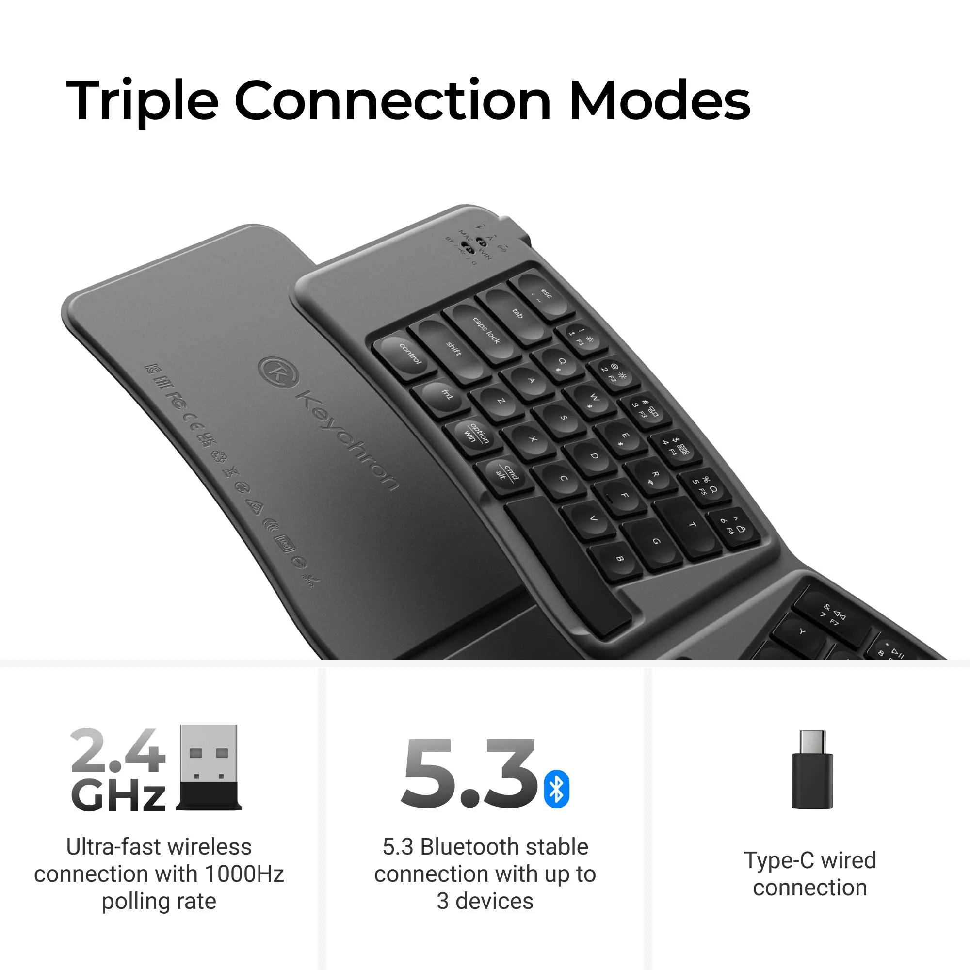 Keychron B11 Pro 65% Wireless Low Profile Foldable Keyboard - Image 11